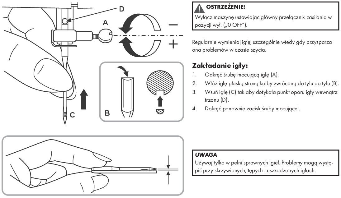 Wkładanie igły